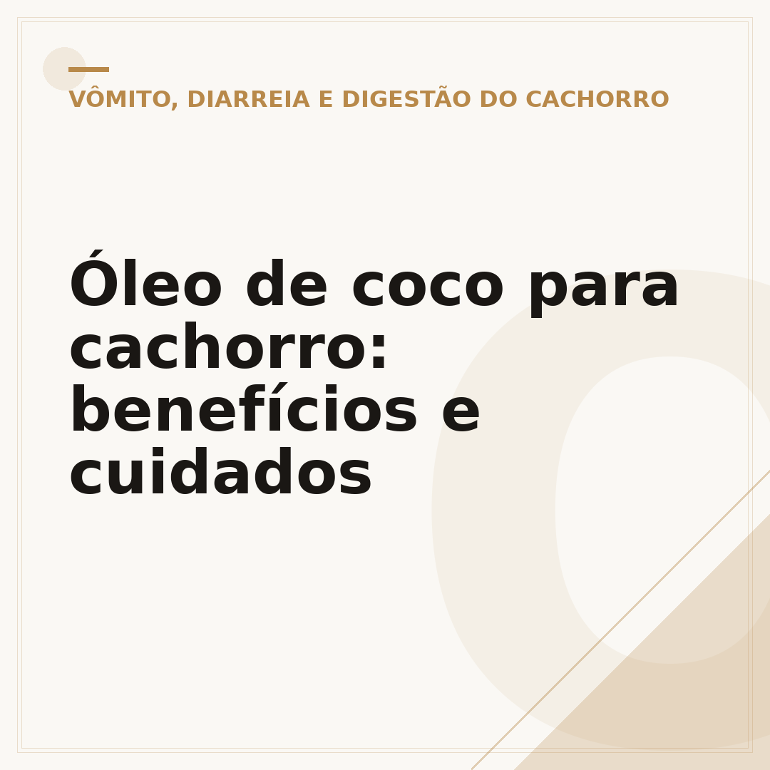 Óleo de coco para cachorro: benefícios e cuidados