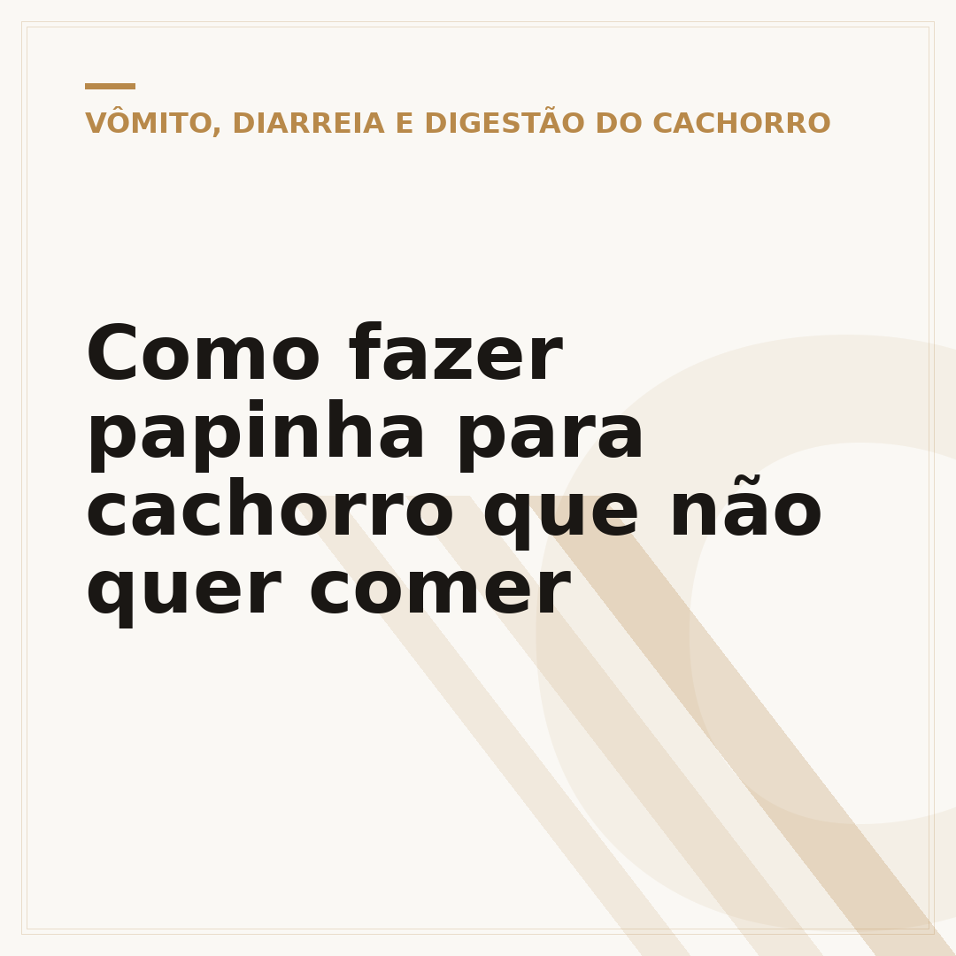 Como fazer papinha para cachorro que não quer comer