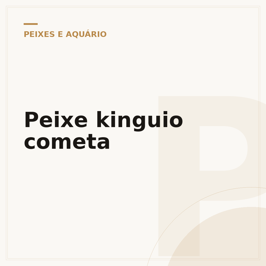 Peixe kinguio cometa