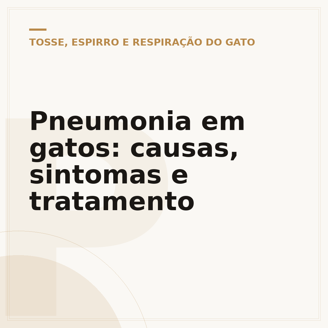 Pneumonia em gatos: causas, sintomas e tratamento