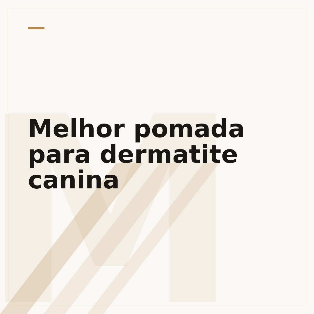 Melhor pomada para dermatite canina