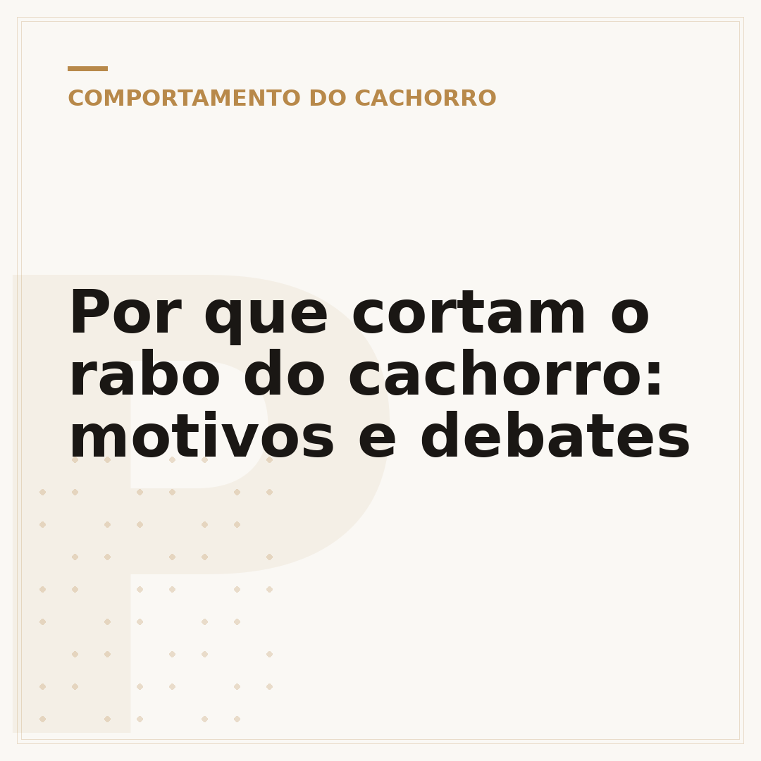 Por que cortam o rabo do cachorro: motivos e debates