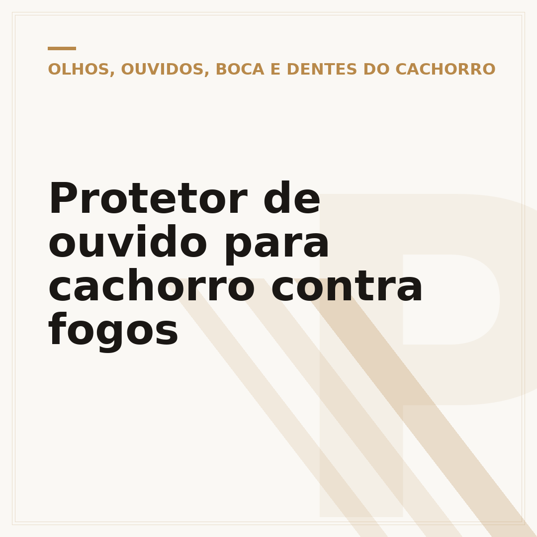 Protetor de ouvido para cachorro contra fogos