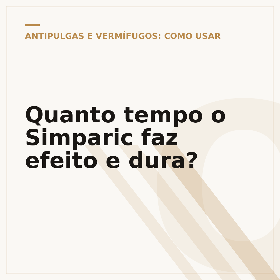 Quanto tempo o Simparic faz efeito e dura?