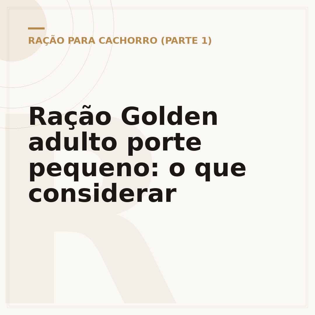 Ração Golden adulto porte pequeno: o que considerar
