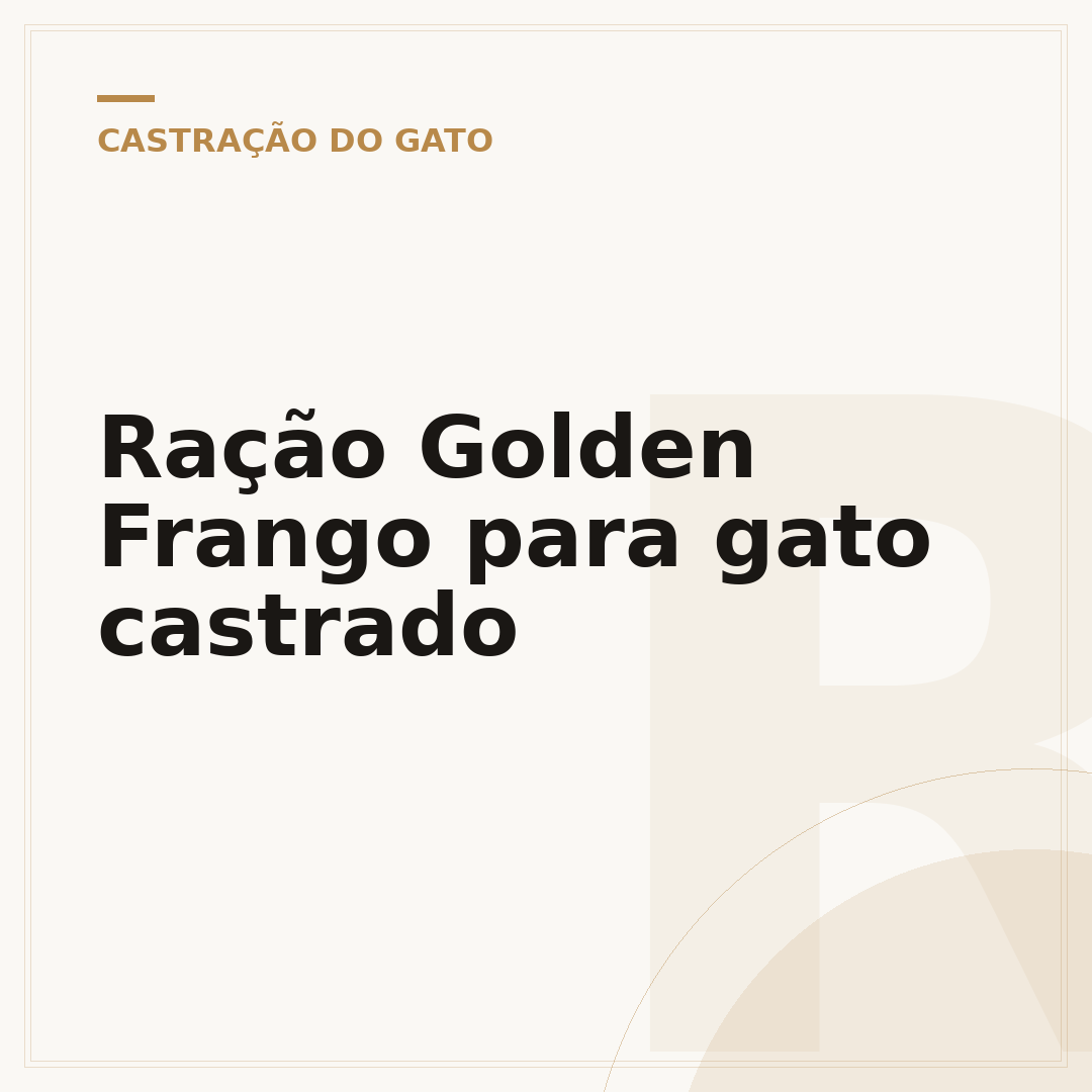 Ração Golden Frango para gato castrado