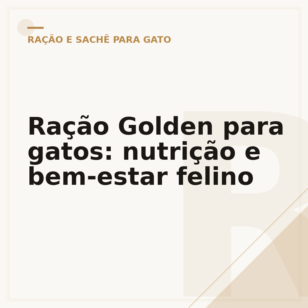Ração Golden para gatos: nutrição e bem-estar felino