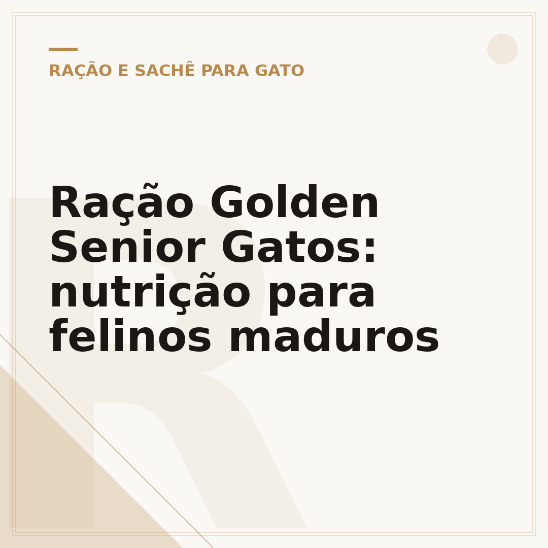 Ração Golden Senior Gatos: nutrição para felinos maduros