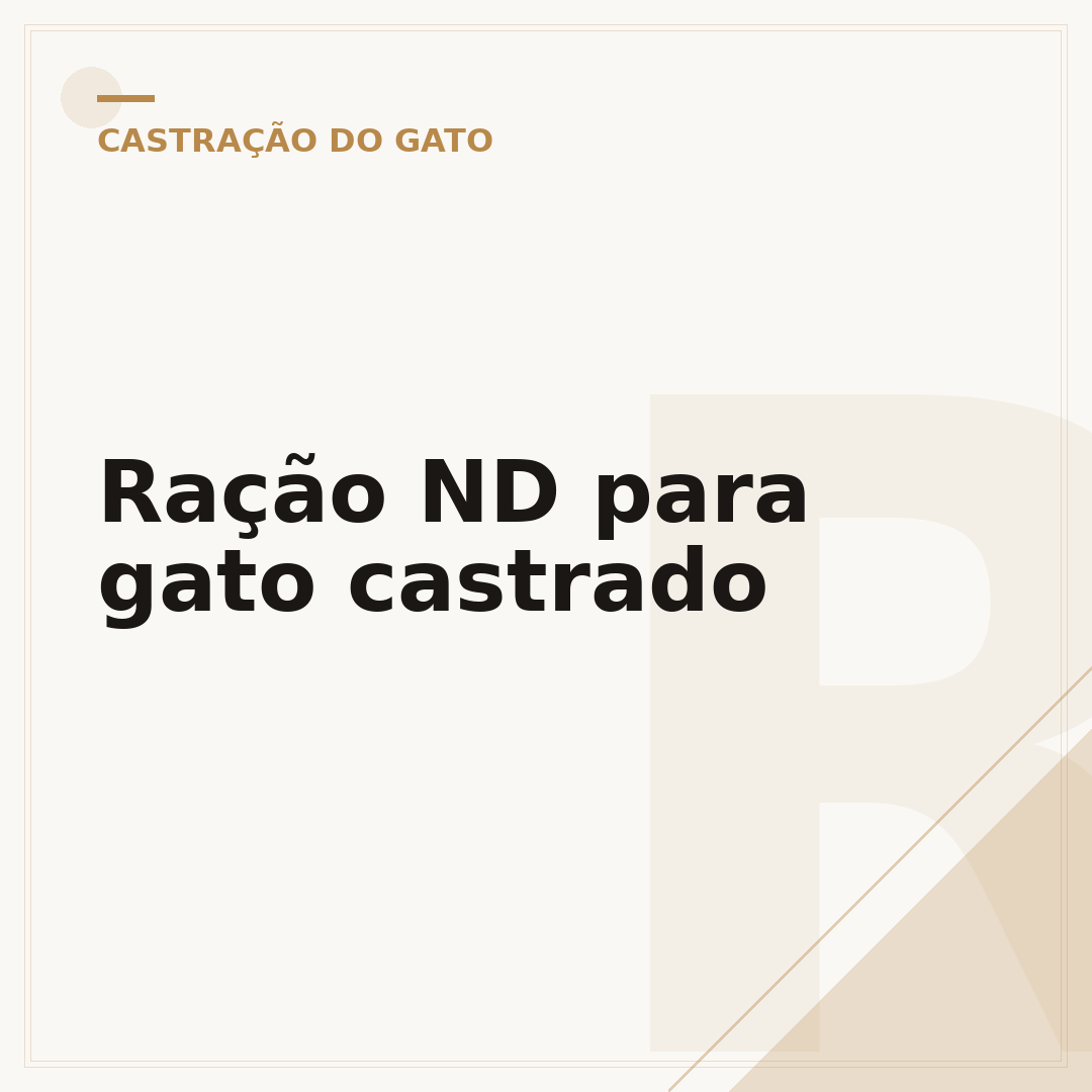 Ração ND para gato castrado