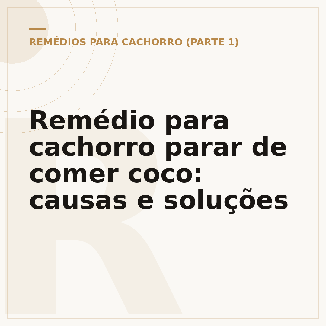 Remédio para cachorro parar de comer coco: causas e soluções