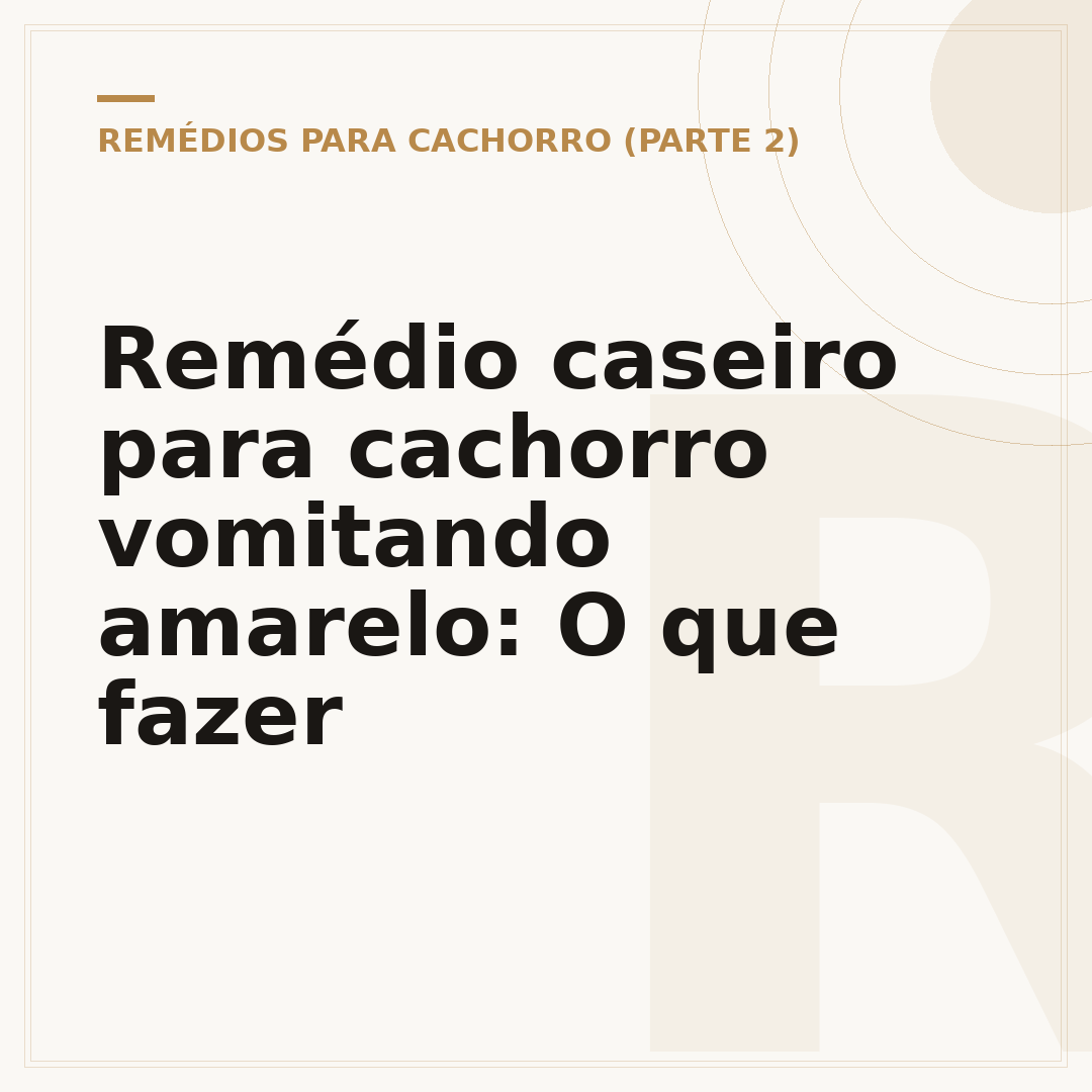 Remédio caseiro para cachorro vomitando amarelo: O que fazer