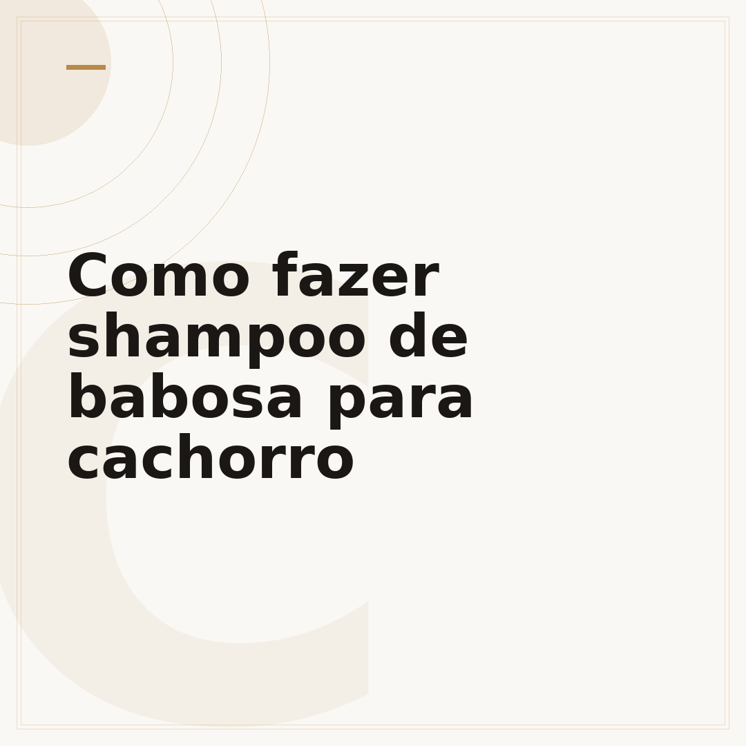 Como fazer shampoo de babosa para cachorro