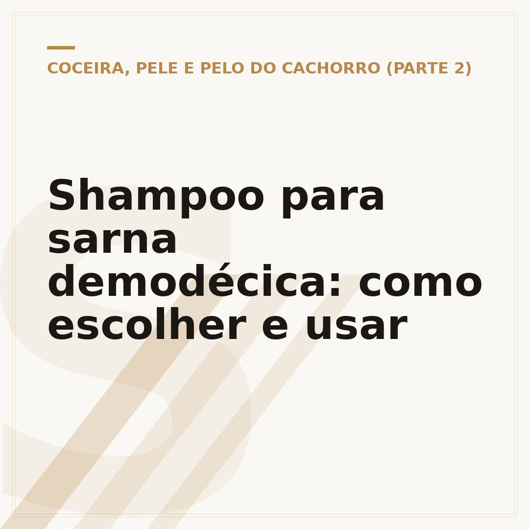 Shampoo para sarna demodécica: como escolher e usar