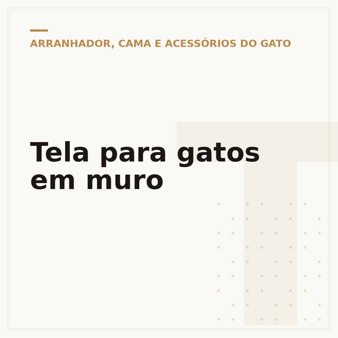 Tela para gatos em muro
