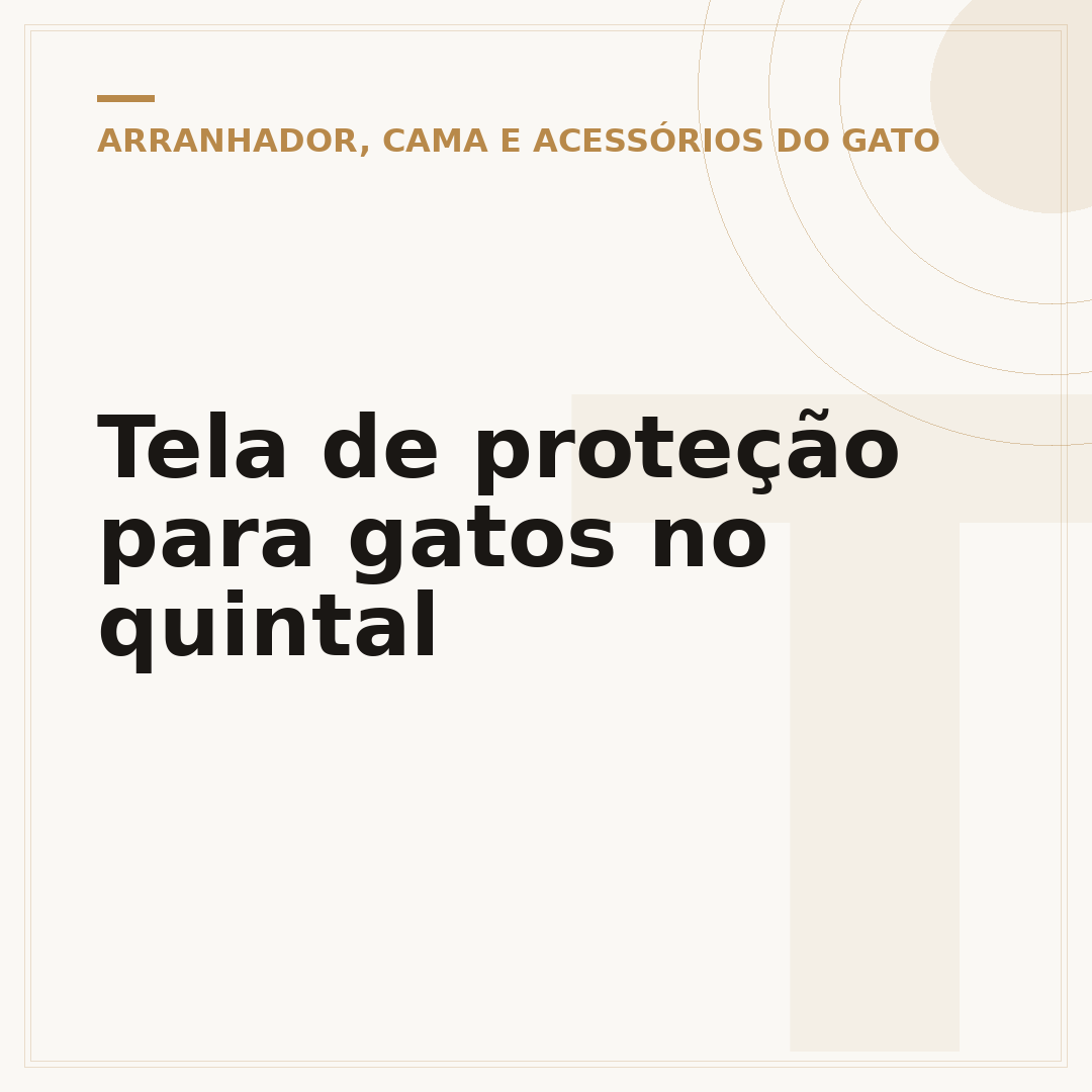 Tela de proteção para gatos no quintal