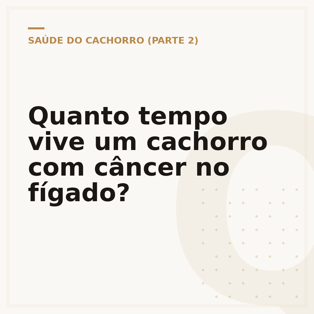 Quanto tempo vive um cachorro com câncer no fígado?
