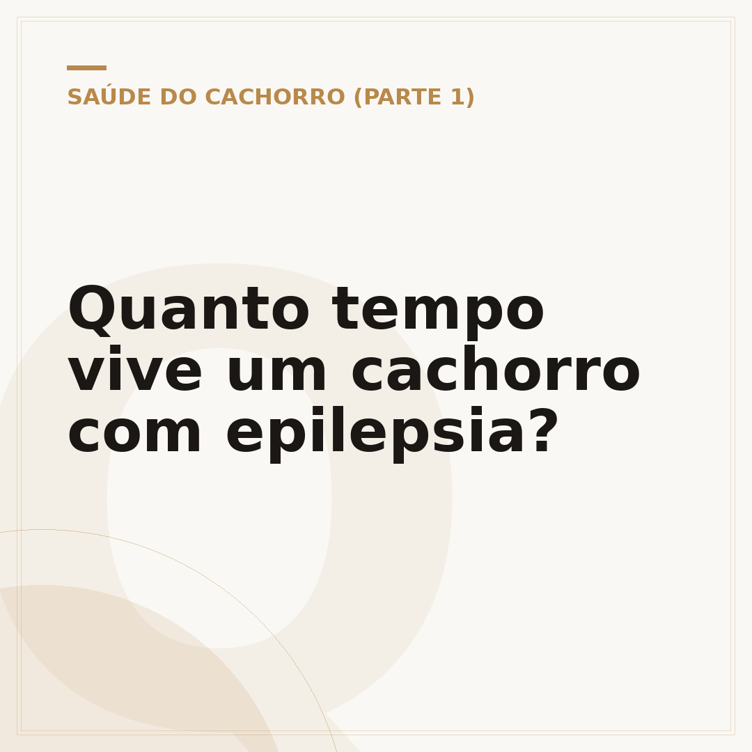 Quanto tempo vive um cachorro com epilepsia?