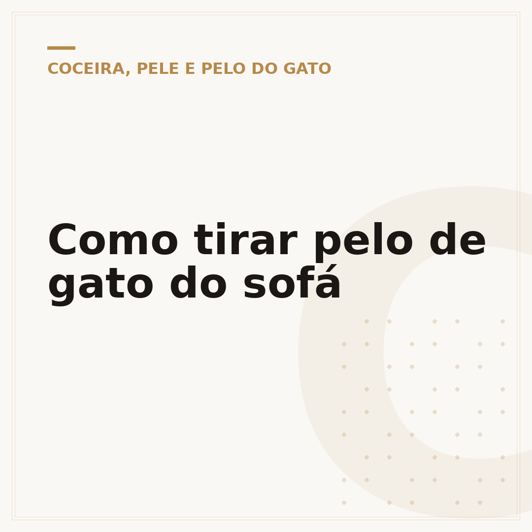 Como tirar pelo de gato do sofá