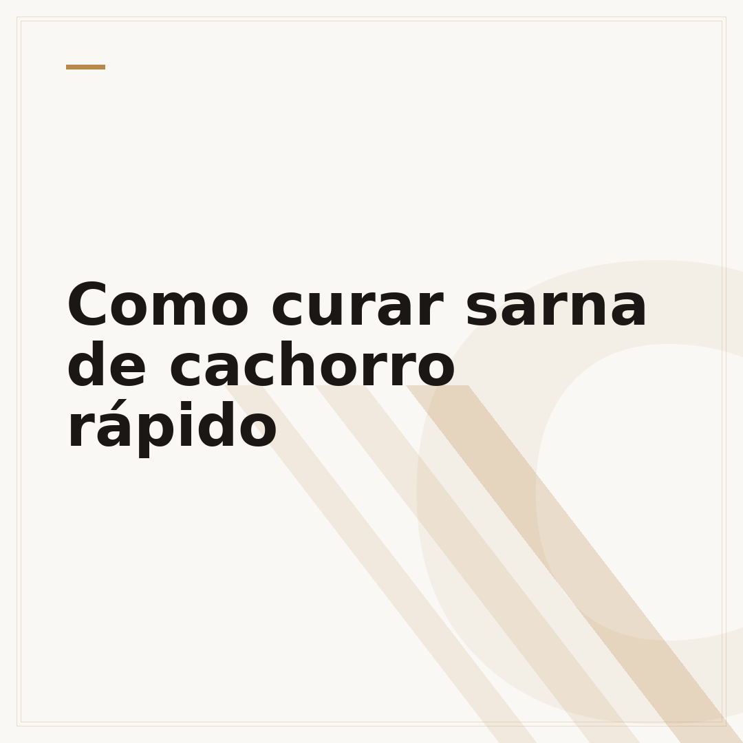 Como curar sarna de cachorro rápido