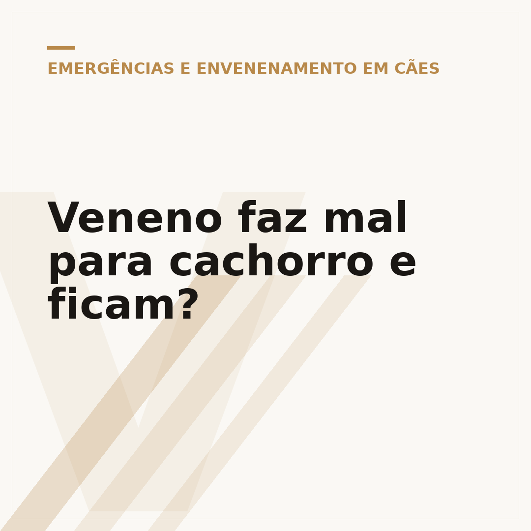 Veneno faz mal para cachorro e ficam?