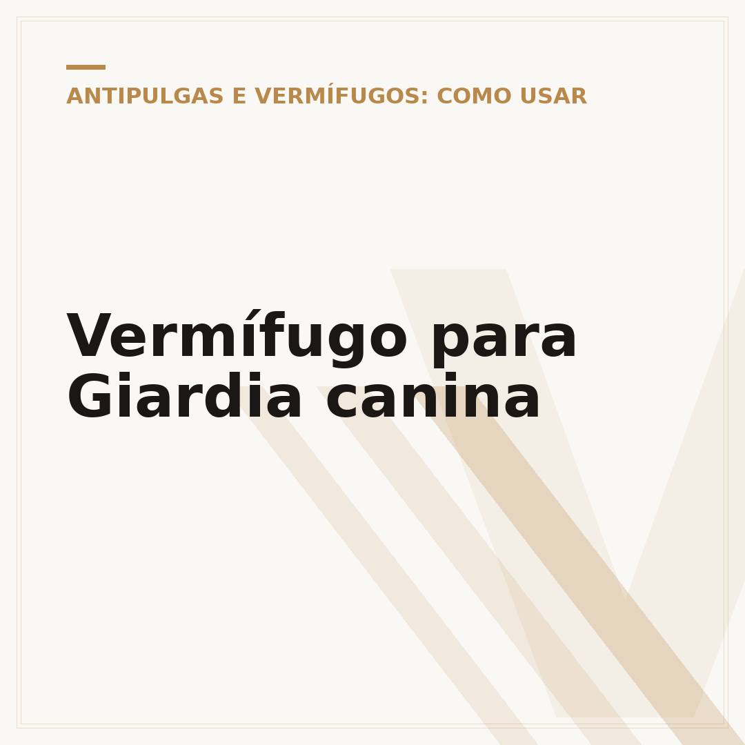 Vermífugo para Giardia canina
