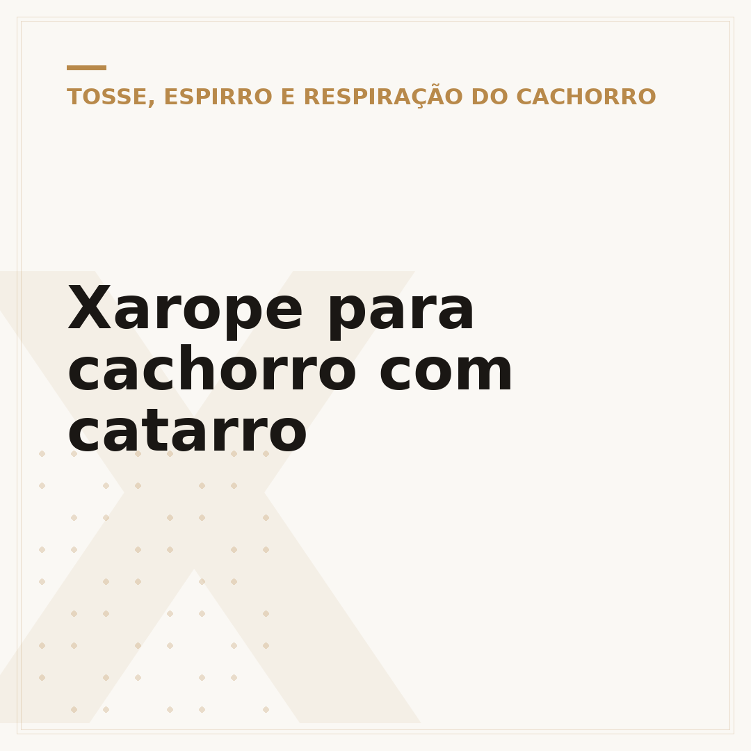 Xarope para cachorro com catarro